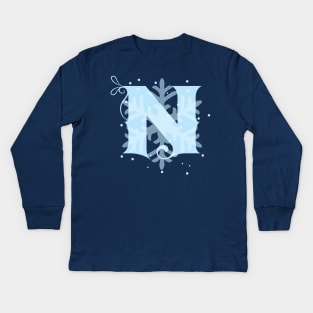 Winter Letter N Kids Long Sleeve T-Shirt